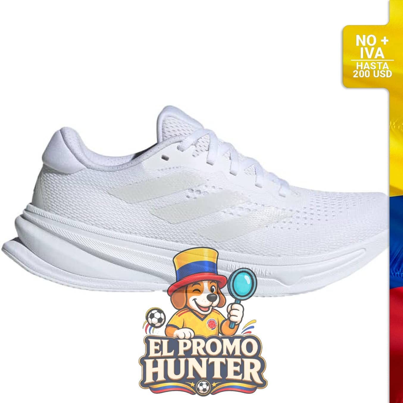 Tenis Adidas Supernova Rise W para mujer, diseñado para ofrecer soporte y comodidad en actividades deportivas.
