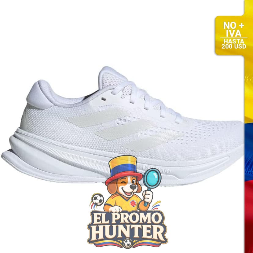 Tenis Adidas Supernova Rise W para mujer, diseñado para ofrecer soporte y comodidad en actividades deportivas.