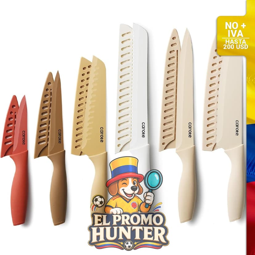 Juego de cuchillos de cocina de 12 piezas.