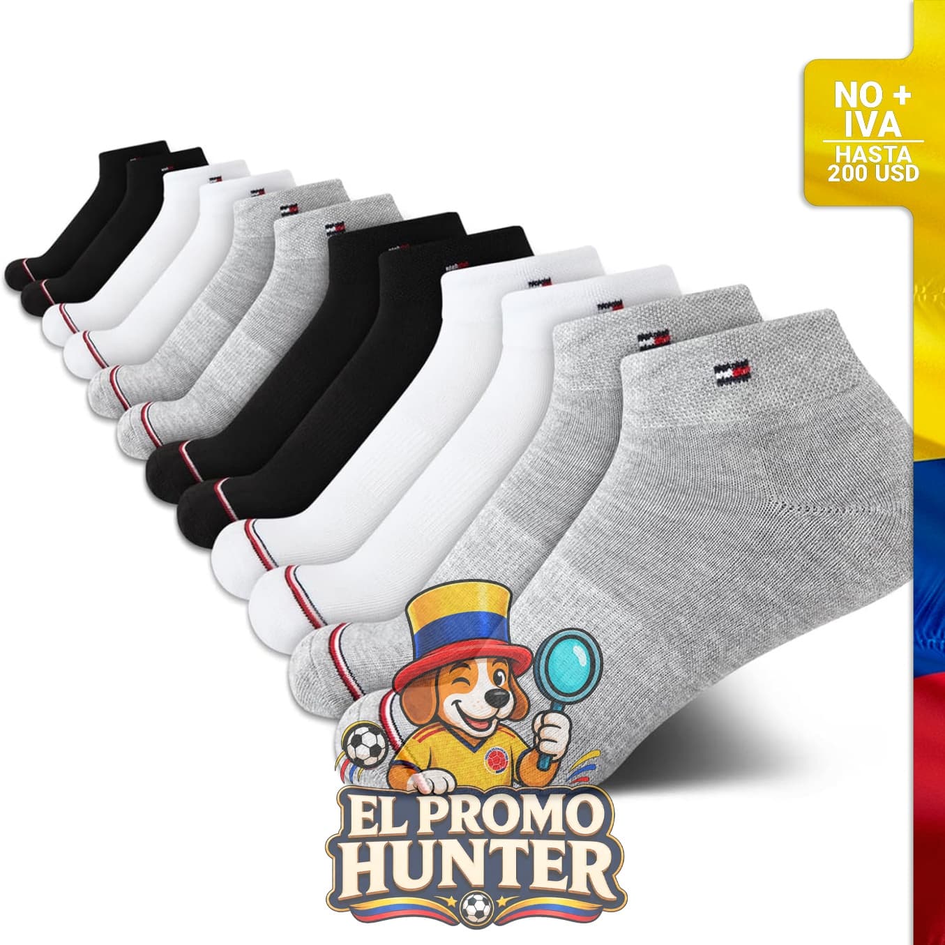 Calcetines acolchados para correr de rendimiento atlético para mujer, paquete de 12 unidades.
