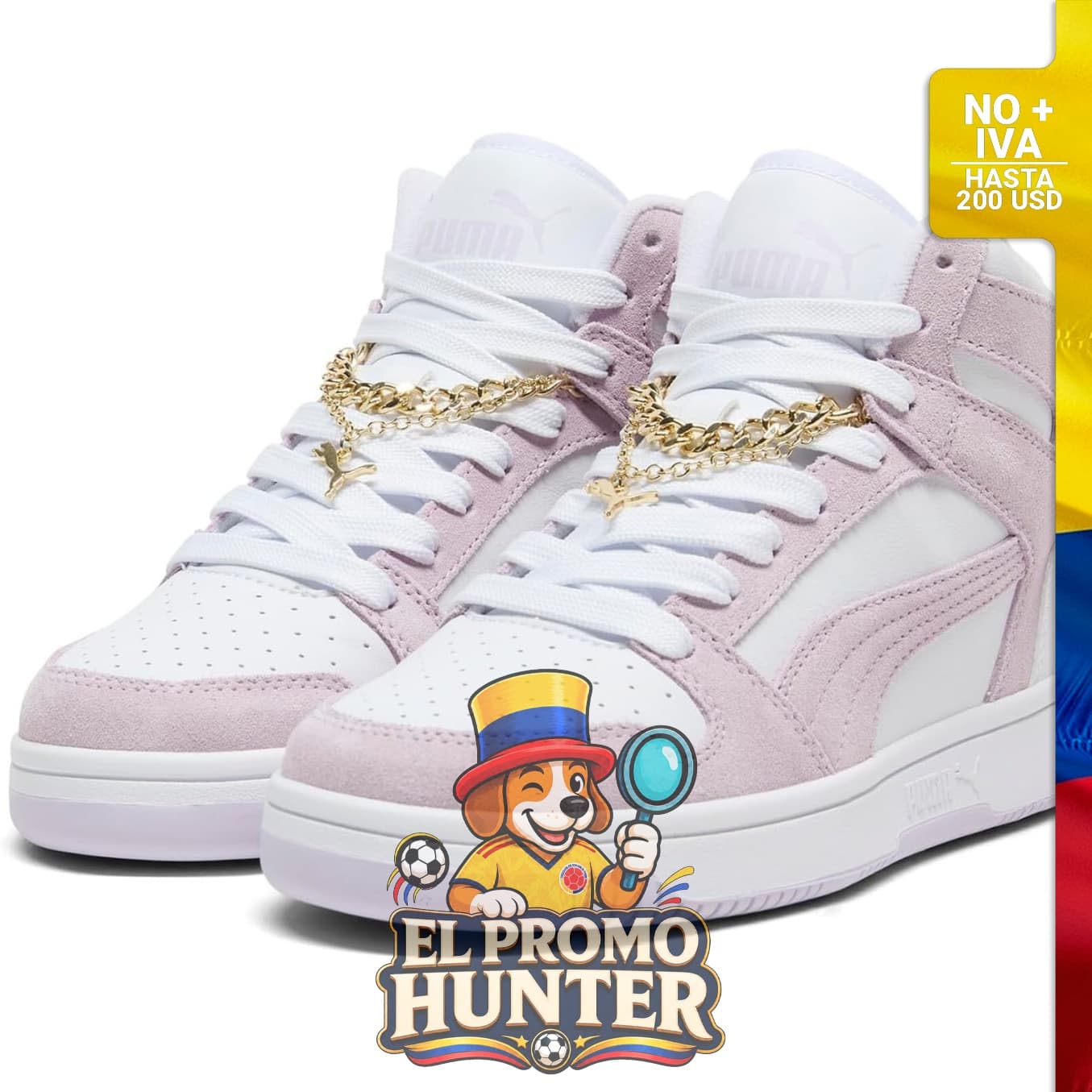 Puma Rebound Layup Luster Mid - Zapatos deportivos para mujer, talla 6-6,5.