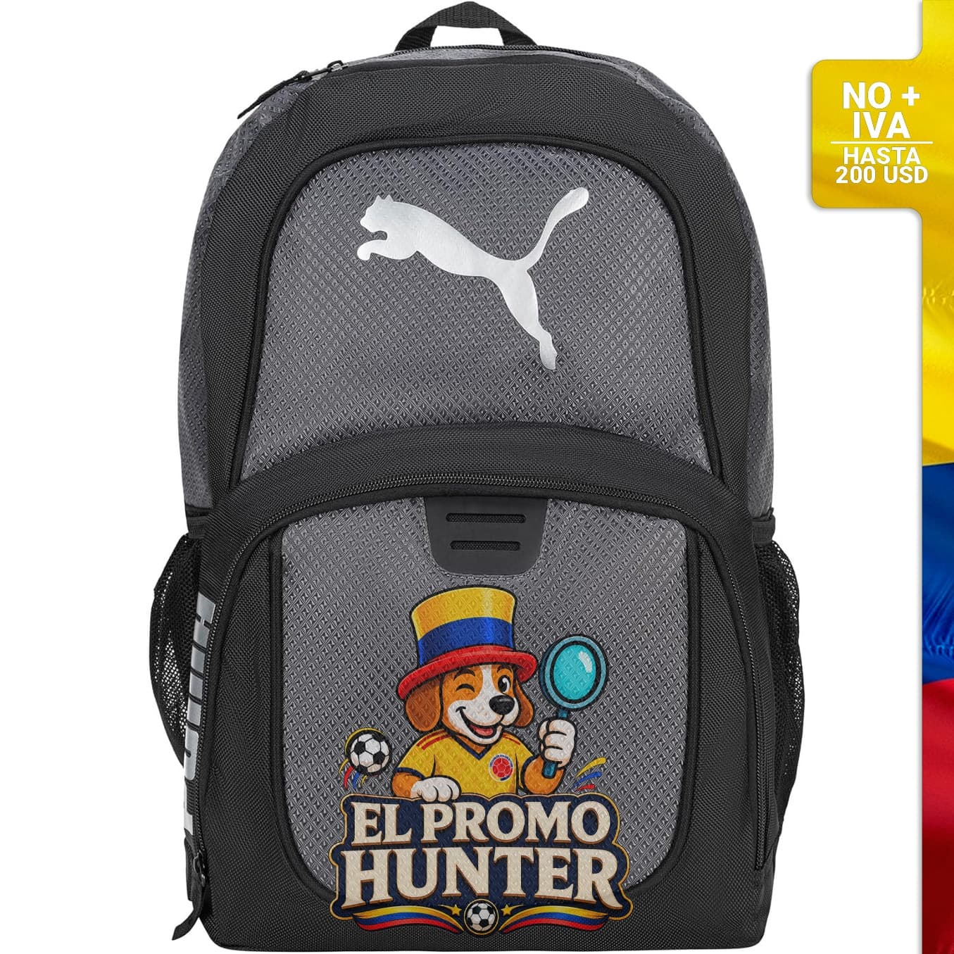 Mochila PUMA unisex Contender con compartimento para laptop, organizador de artículos y bolsillo para medios.