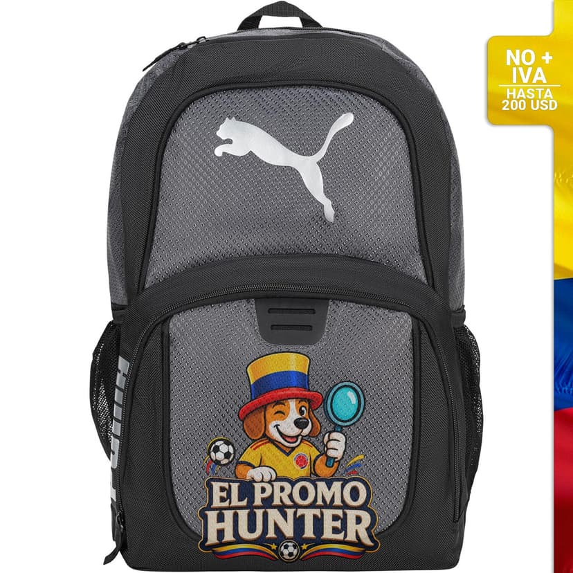 Mochila PUMA unisex Contender con compartimento para laptop, organizador de artículos y bolsillo para medios.