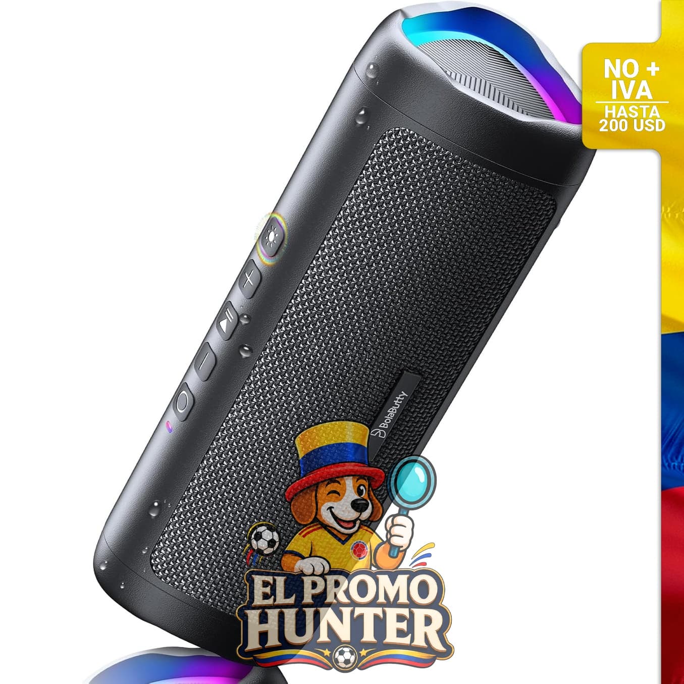 Altavoz Bluetooth inalámbrico de 20 W, resistente al agua.