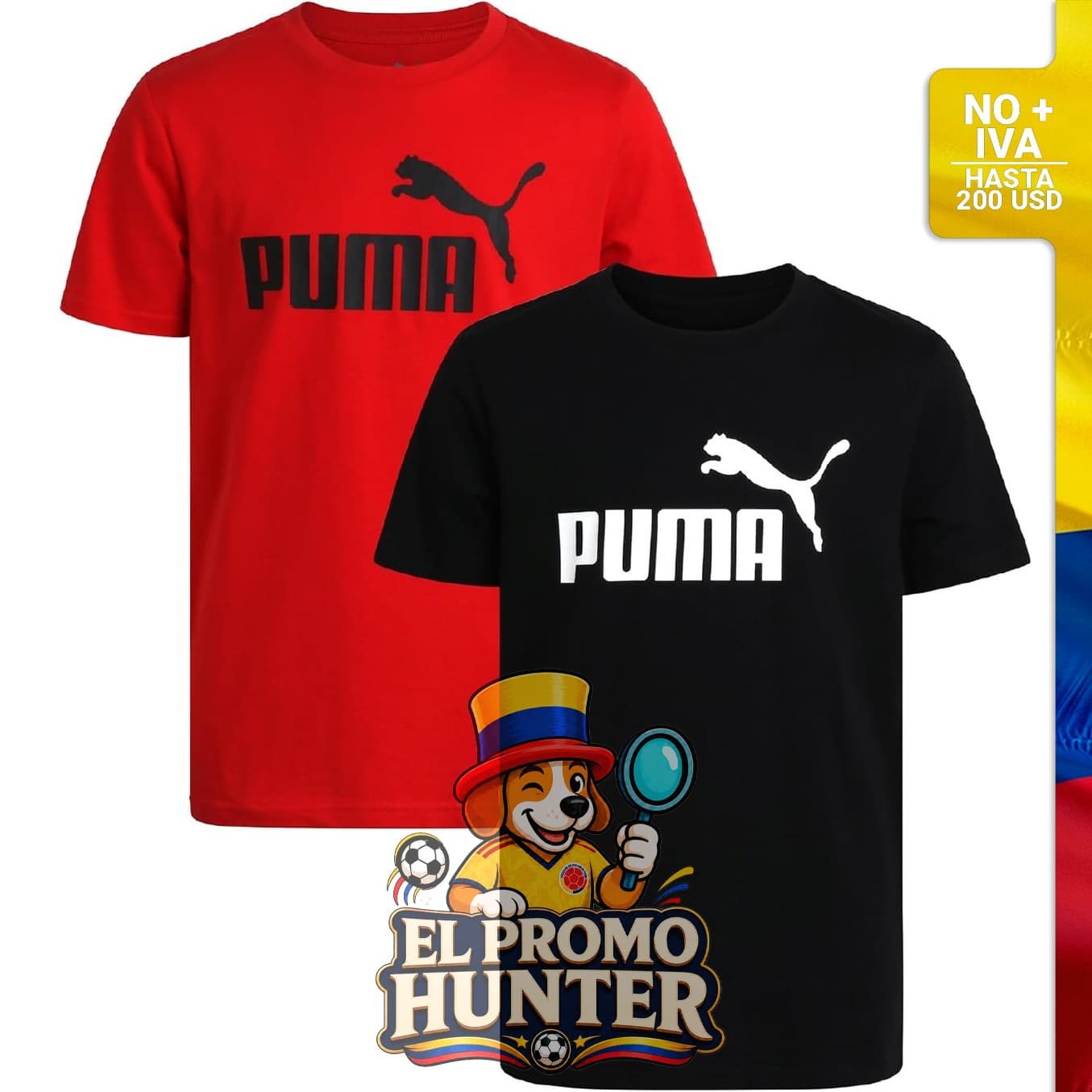 Pack de 2 camisetas PUMA para niños, cuello redondo y manga corta, mezcla de algodón suave y transpirable.