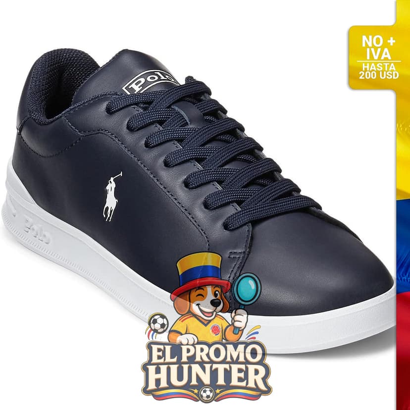 Tenis bajos Court de POLO RALPH LAUREN, talla 10.