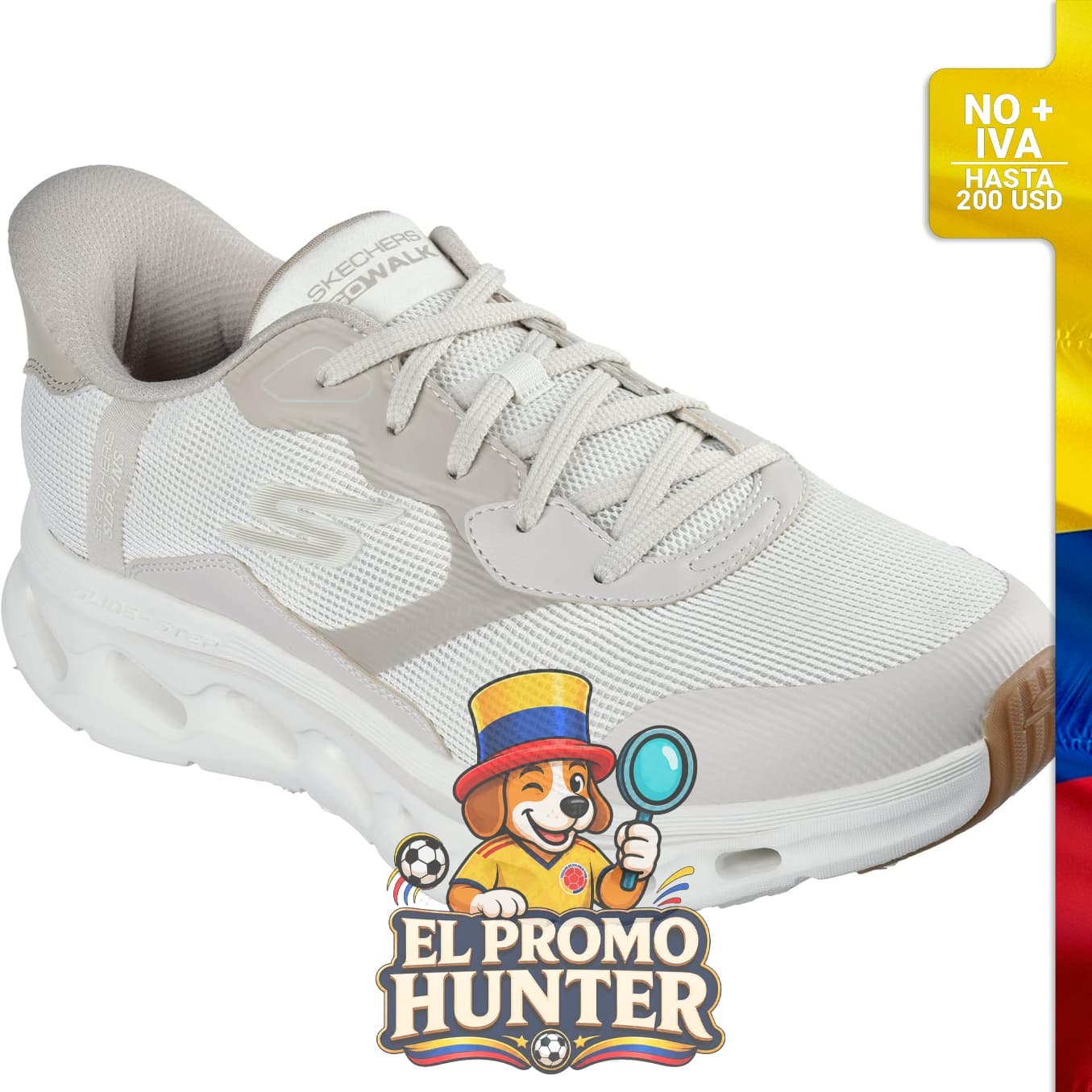 Zapatillas deportivas Skechers Hands Free Go Walk Glide-Step 2.0 para hombre, con plantilla Goga Mat y entresuela Glide Step.