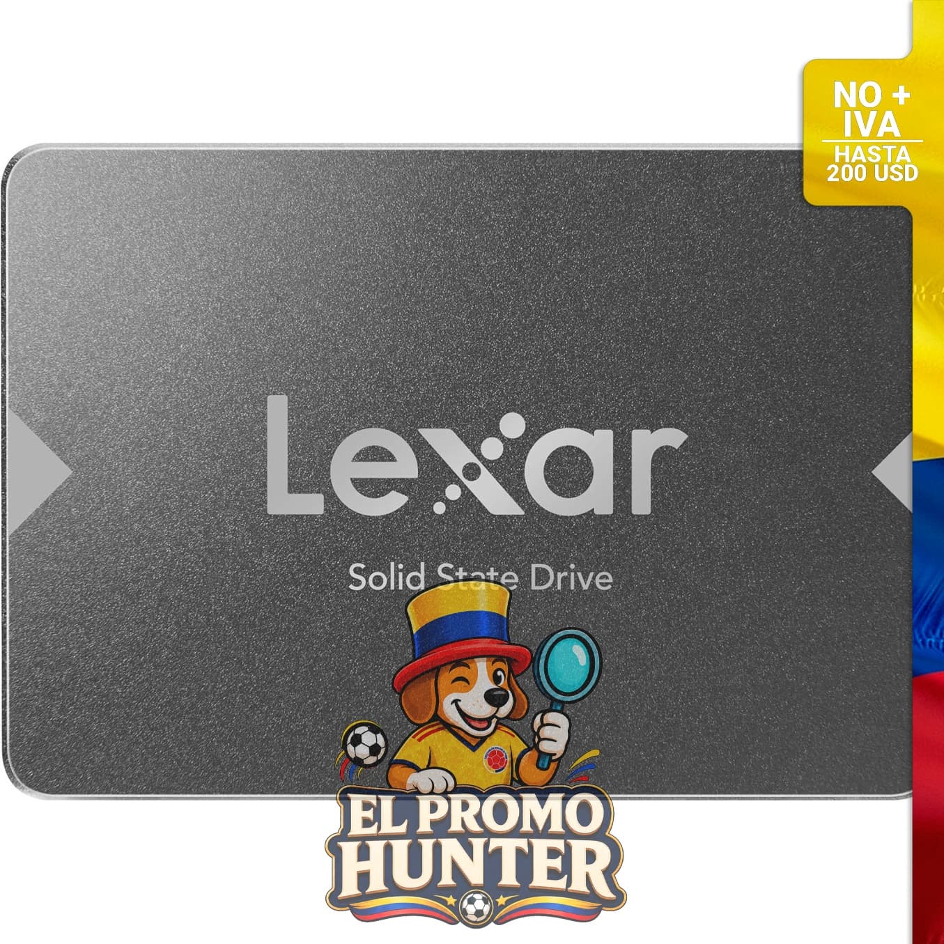 Unidad interna de estado sólido Lexar SSD NS100 de 1 TB, SATA III, 2.5", lectura hasta 550 MB/s.