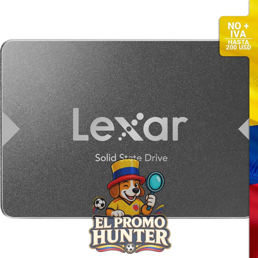Unidad interna de estado sólido Lexar SSD NS100 de 1 TB, SATA III, 2.5", lectura hasta 550 MB/s.
