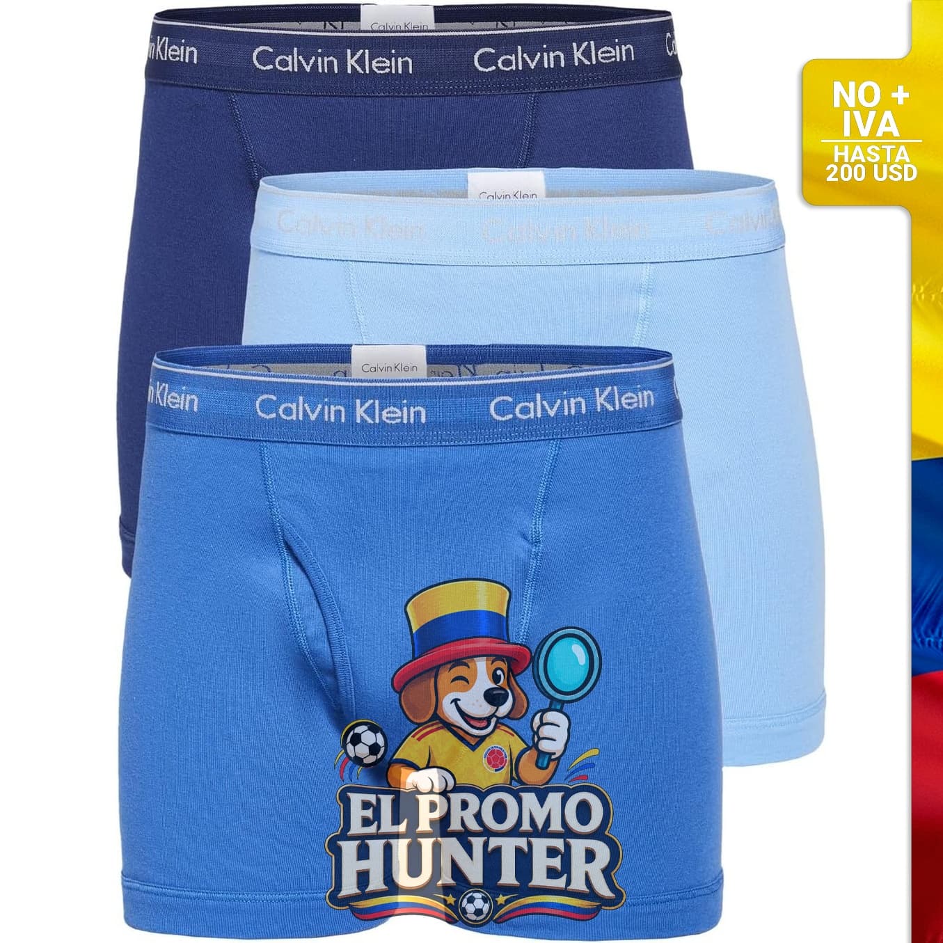 Calzoncillos bóxer brief clásicos de algodón para hombre, paquete de 3 unidades.