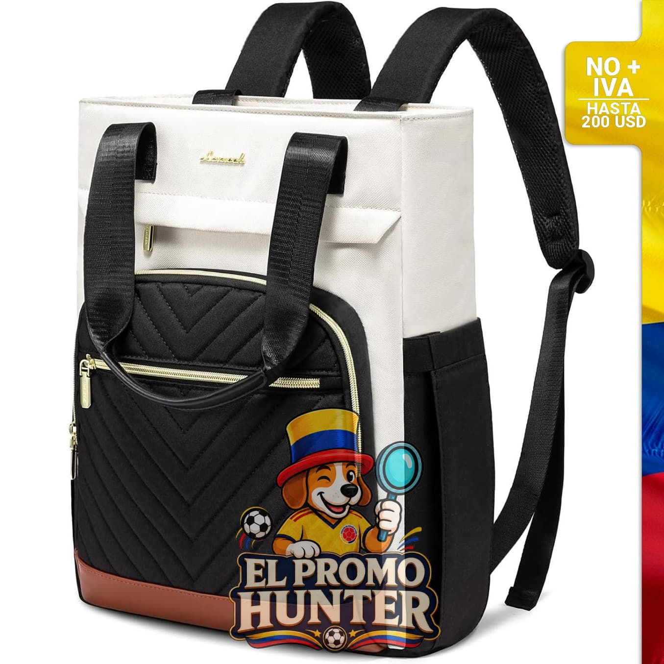 Mochila LOVEVOOK para laptop de 15,6" (38 cm), diseñada para trabajo y uso diario.