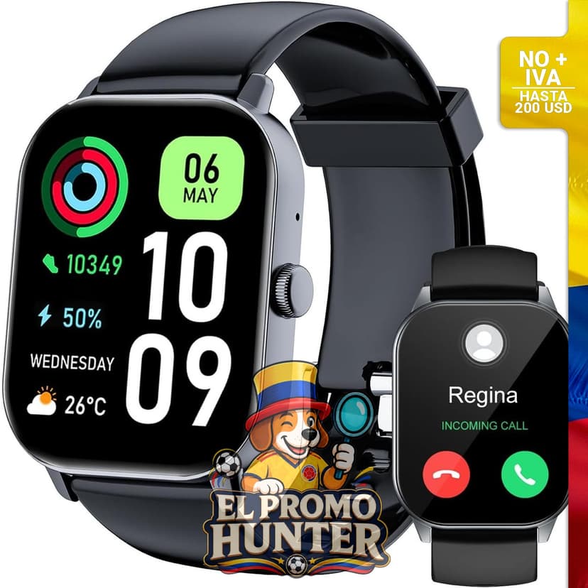 Reloj inteligente ISKOVI con rastreador de actividad, más de 120 modos deportivos y resistencia al agua IP68.