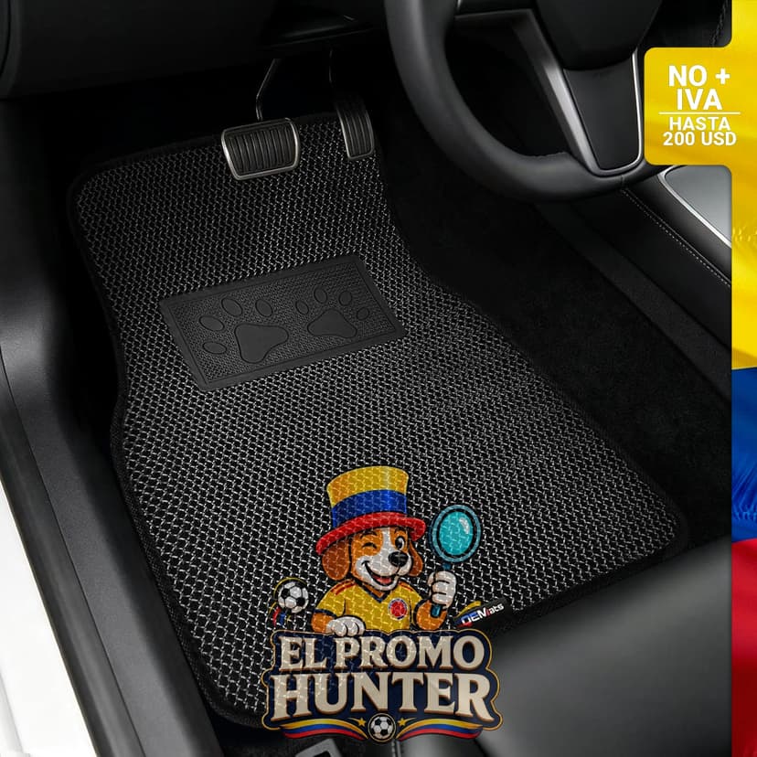Alfombrillas universales para automóvil, tela de malla 3D, forro impermeable y respaldo antideslizante.