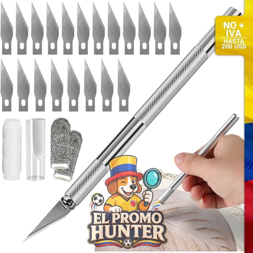 Kit de panadería con 21 cuchillas para cortar masa.