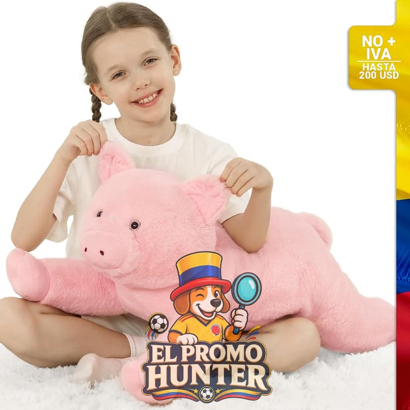 Peluche de cerdo gigante de 80 cm.