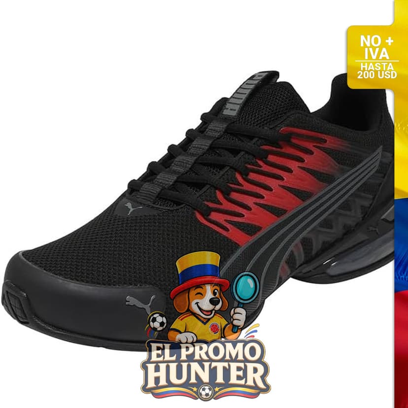 Tenis PUMA Voltaic Evo, diseño deportivo con suela de goma y parte superior de malla.