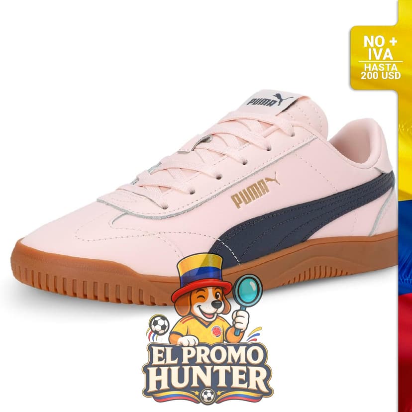 Tenis Puma Club 5v5, diseño deportivo con suela de goma y parte superior de malla.