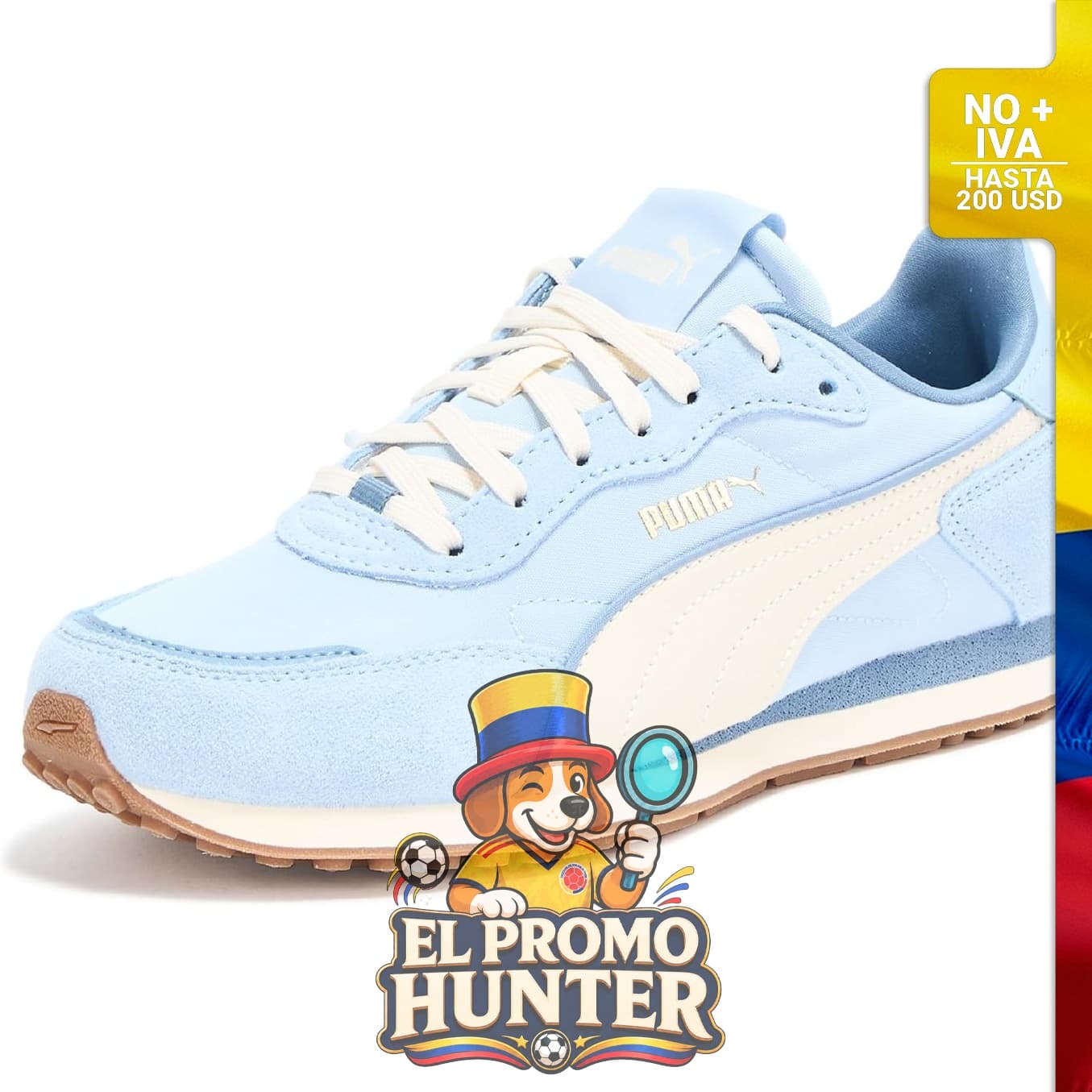 Tenis Puma St Miler, diseño deportivo con suela de goma y parte superior de malla.