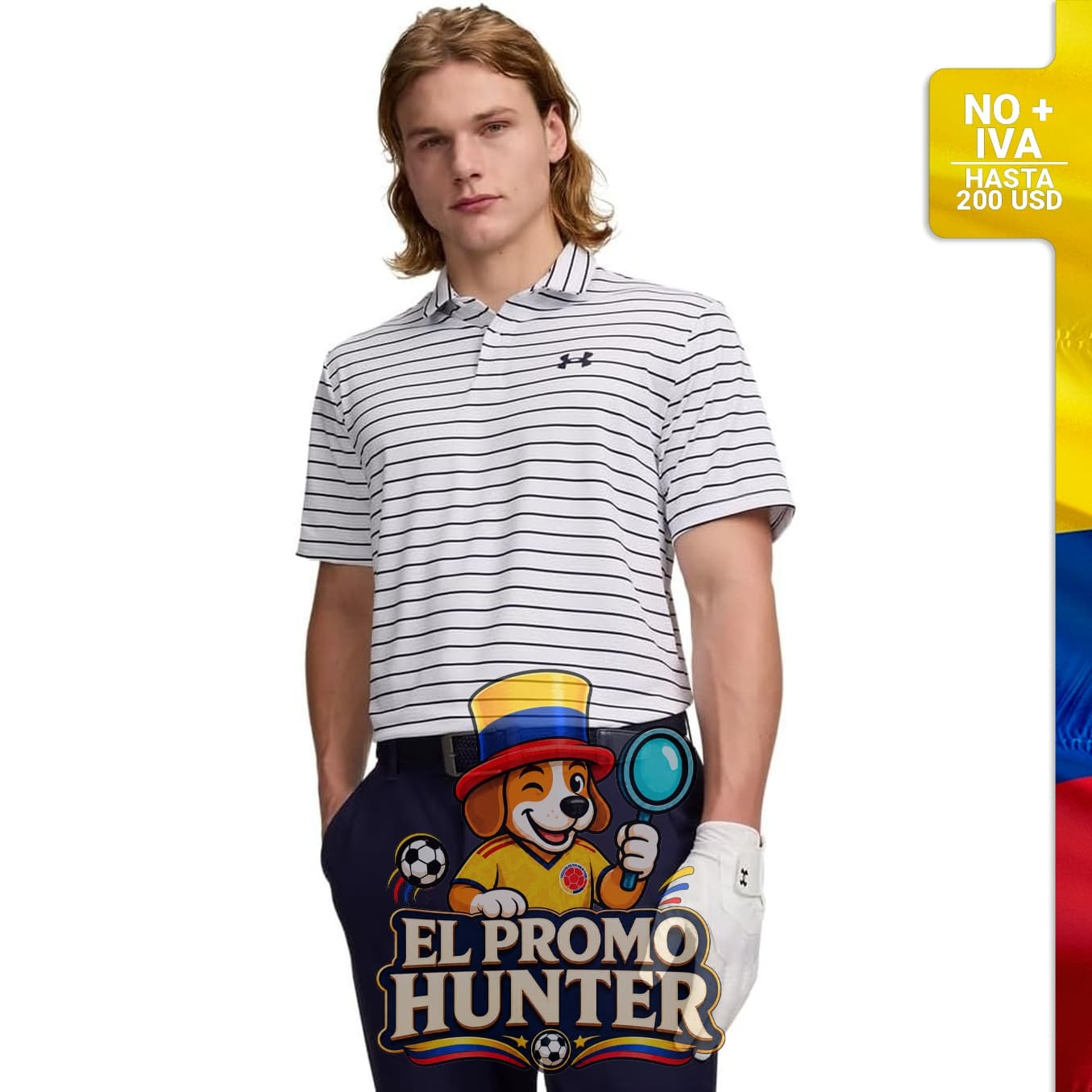 Camiseta tipo polo Under Armour para hombre, fabricada en material transpirable y ligero.