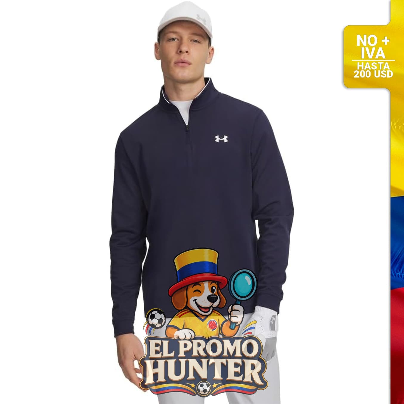 Camiseta de golf Under Armour Matchplay 1/4 Zip, fabricada en material técnico, con cierre de 1/4.