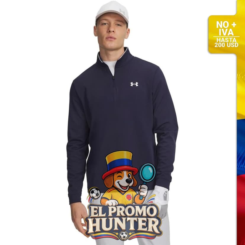 Camiseta de golf Under Armour Matchplay 1/4 Zip, fabricada en material técnico, con cierre de 1/4.