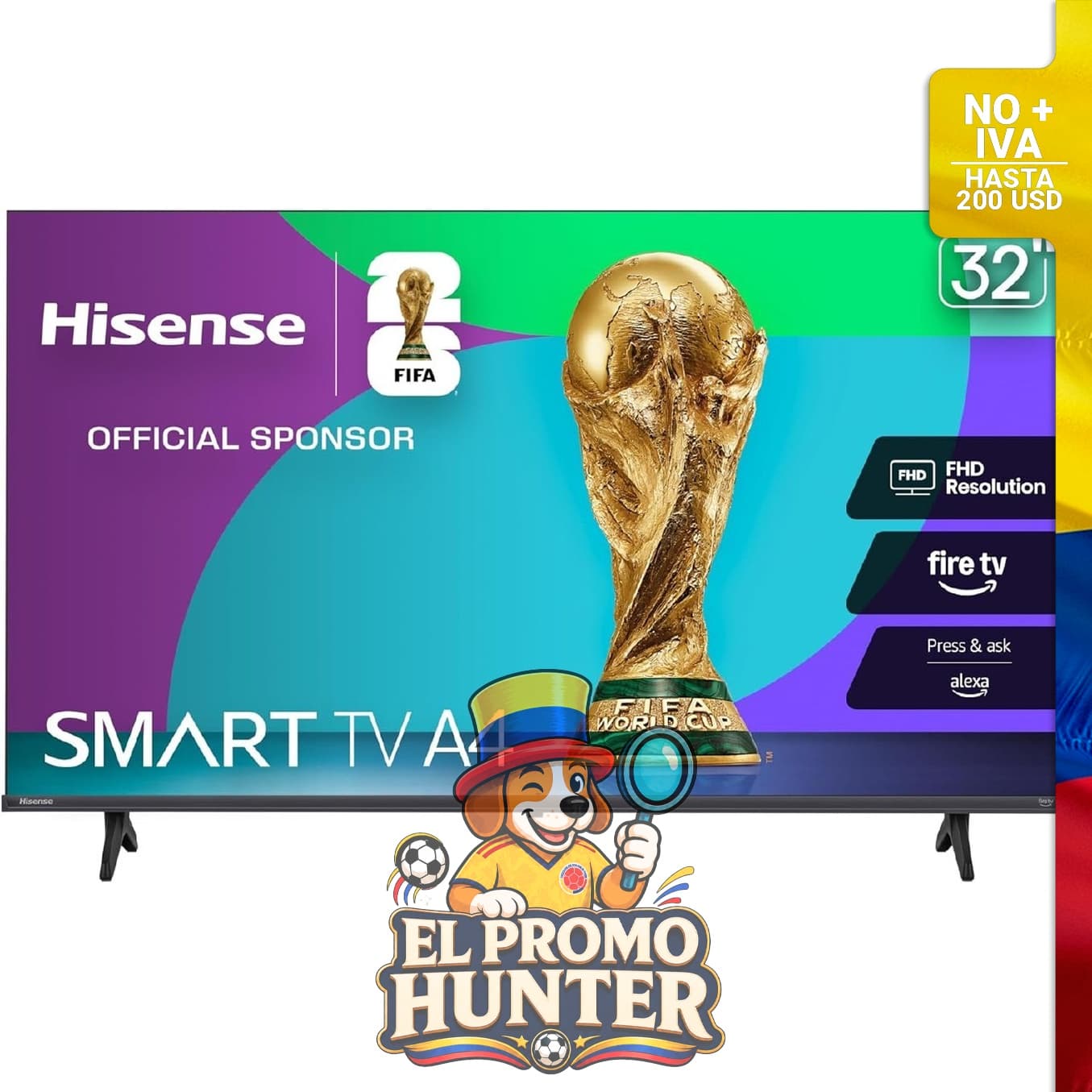Smart Fire TV Hisense de 32" (81 cm) Serie A4 FHD 1080p (32A4NF, Modelo 2025) con DTS Virtual:X y Alexa integrado.