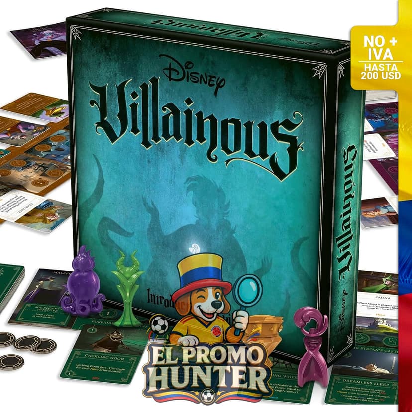 Ravensburger Disney Villainous - Juego de mesa de estrategia, incluye tarjeta promocional de Lorcana.