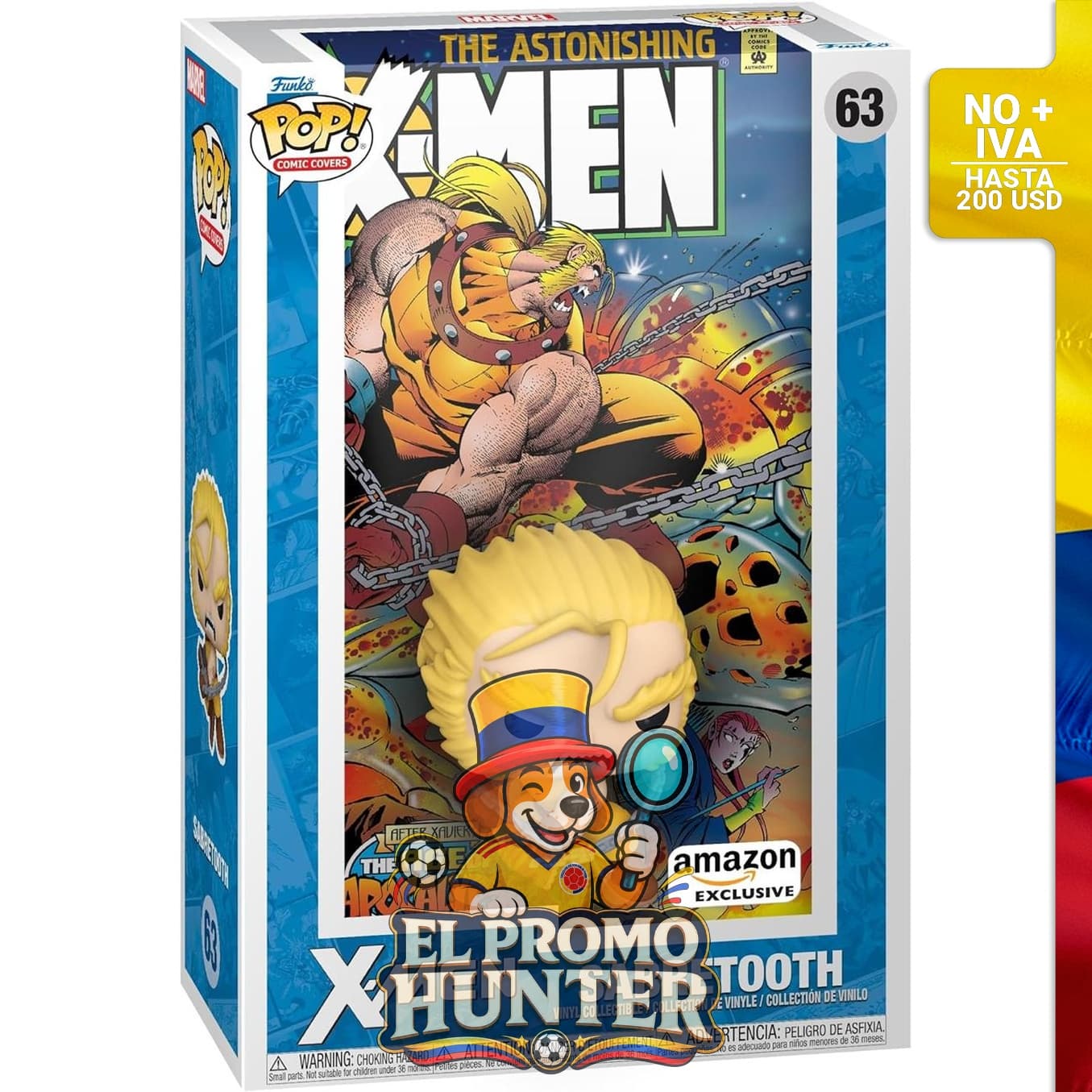 Figura de vinilo coleccionable Funko Pop de Marvel - Era del Apocalipsis Sabretooth.