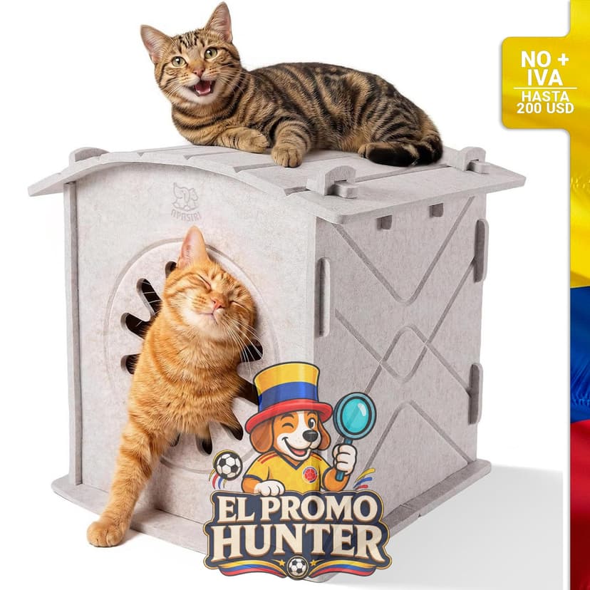 Casa cueva de fieltro para gatos, resistente a arañazos, con aislamiento y cubierta.