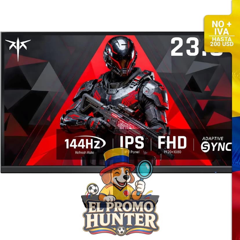 Monitor KTC de 24" (61 cm) FHD, 144Hz, panel IPS, con puertos HDMI y DP, relación de contraste 1500:1, filtro de luz azul.