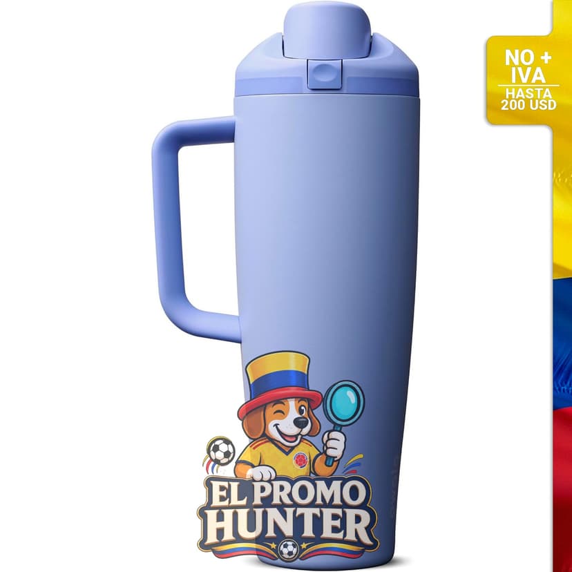Botella térmica Owala FreeSip de 1.18 L, diseñada para mantener la temperatura de líquidos.