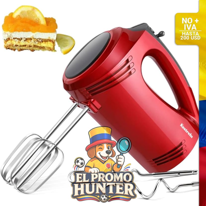 Batidora de mano 350W con 5 velocidades.