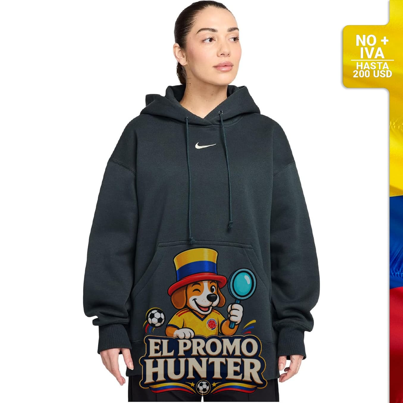 Sudadera con capucha de forro polar Nike Sportswear, diseño Phoenix, talla grande para mujer.