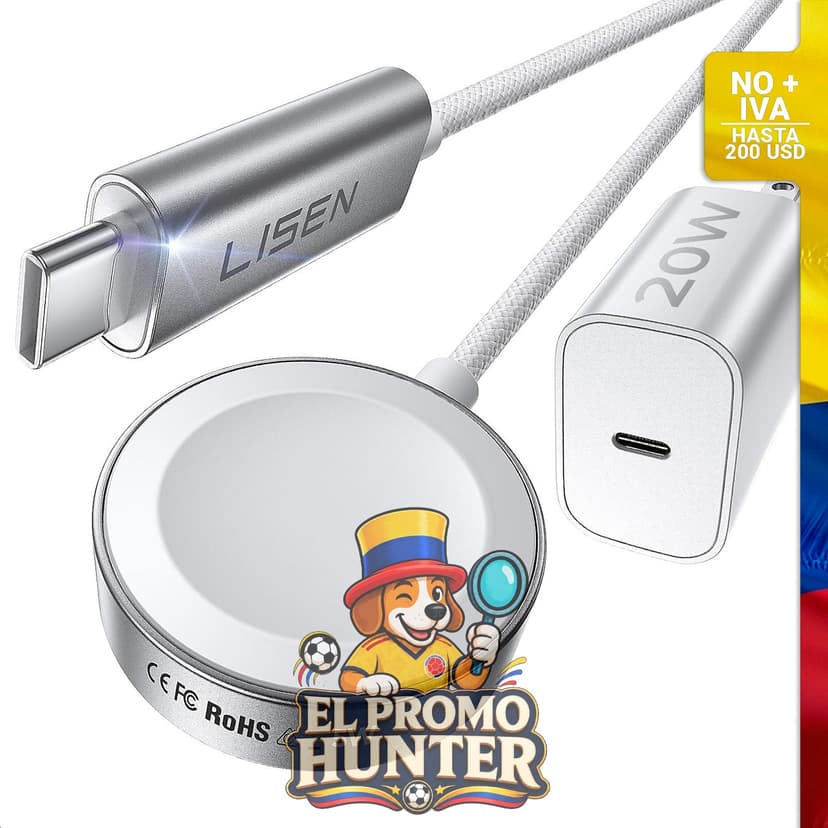 Cargador rápido USB-C de 20W para Apple Watch, compatible con iWatch.