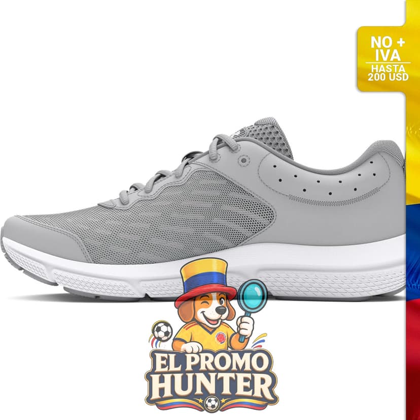 Zapatos para hombre Under Armour Charged Assert 10, con tecnología de amortiguación y parte superior de malla.