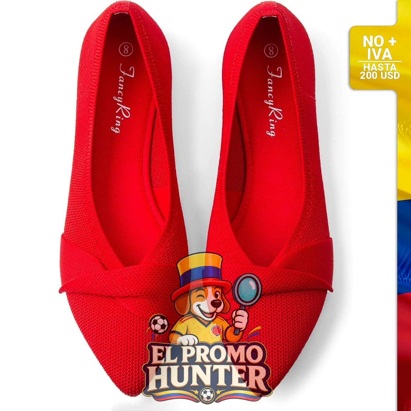 Zapatos planos de ballet para mujer, diseño sin cordones, punta puntiaguda y nudo decorativo.