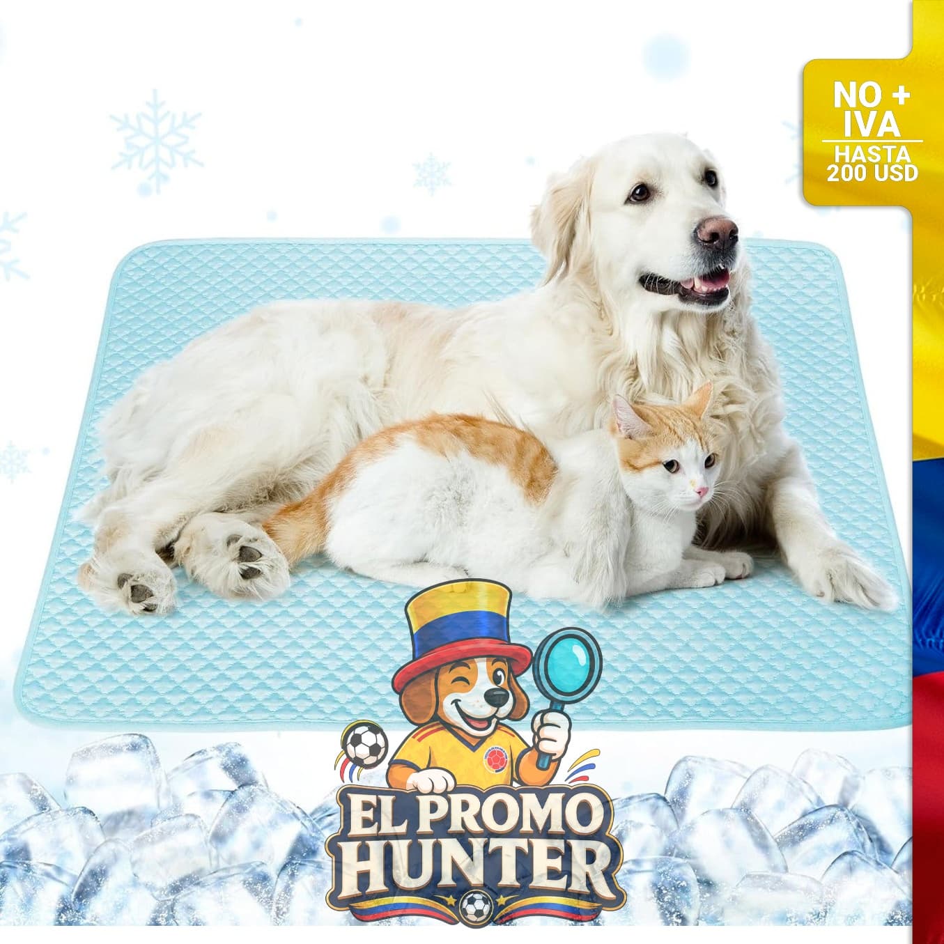 Alfombrilla de refrigeración para perros y gatos, lavable y transpirable, adecuada para uso en interiores y exteriores.