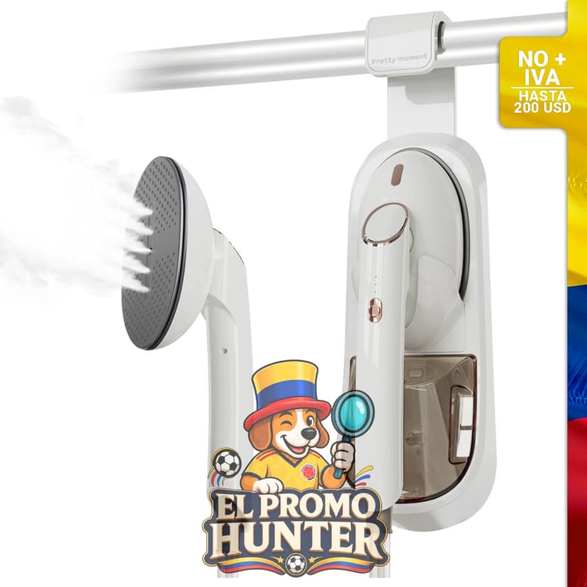 Vaporizador de ropa de 1500W con tanque desmontable de 400 ml y calentamiento rápido en 20 segundos.