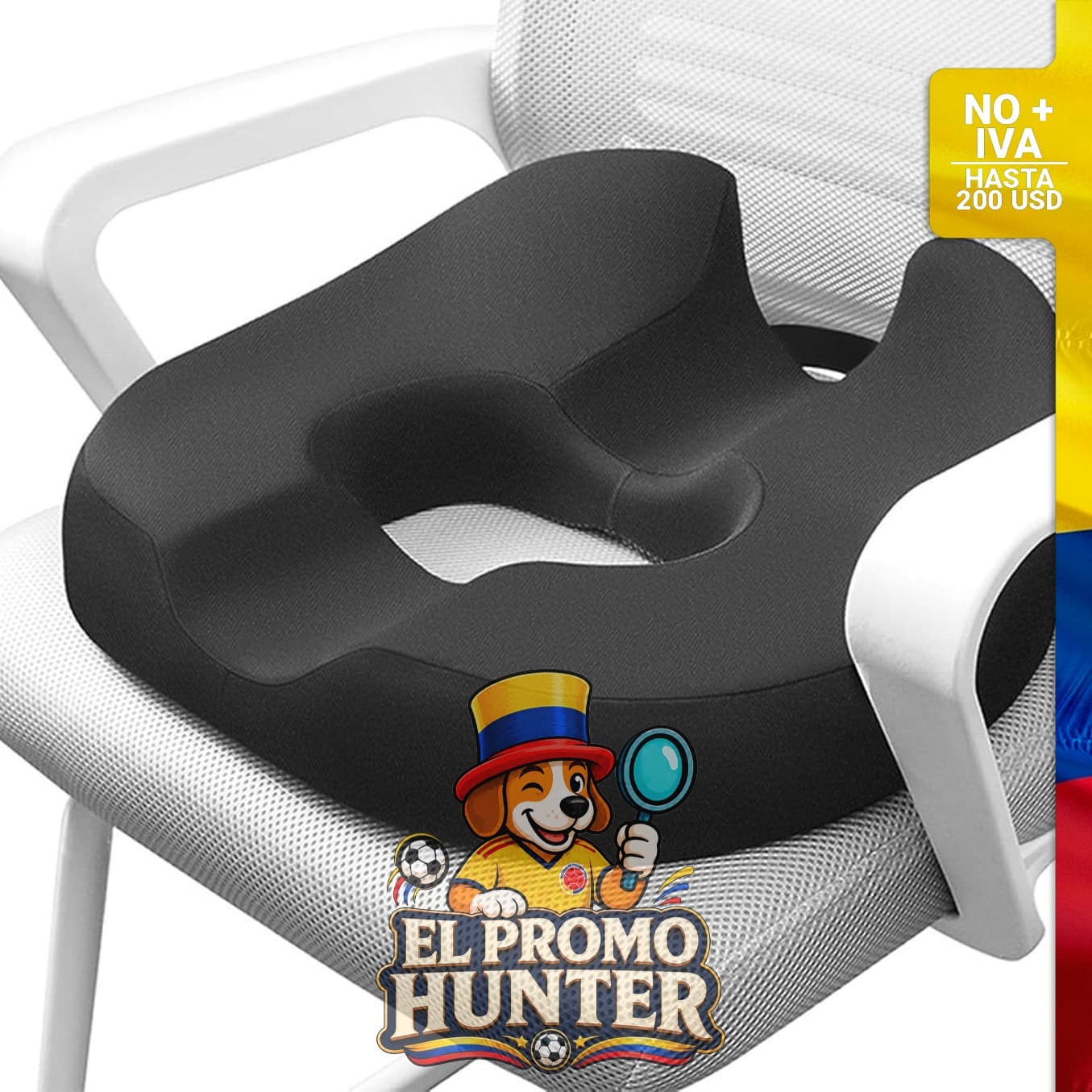 Almohada de rosquilla para alivio de presión en el cóccix, adecuada para recuperación posquirúrgica y embarazo.