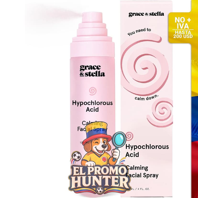 Spray de ácido hipocloroso para la cara, diseñado para calmar el enrojecimiento y brotes de acné.