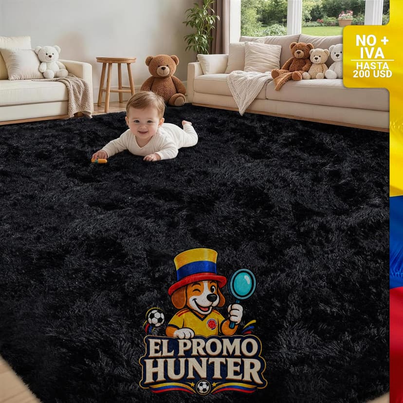 Alfombra de área de 5 x 7 pies (152 x 213 cm), antideslizante y lavable, adecuada para interiores.