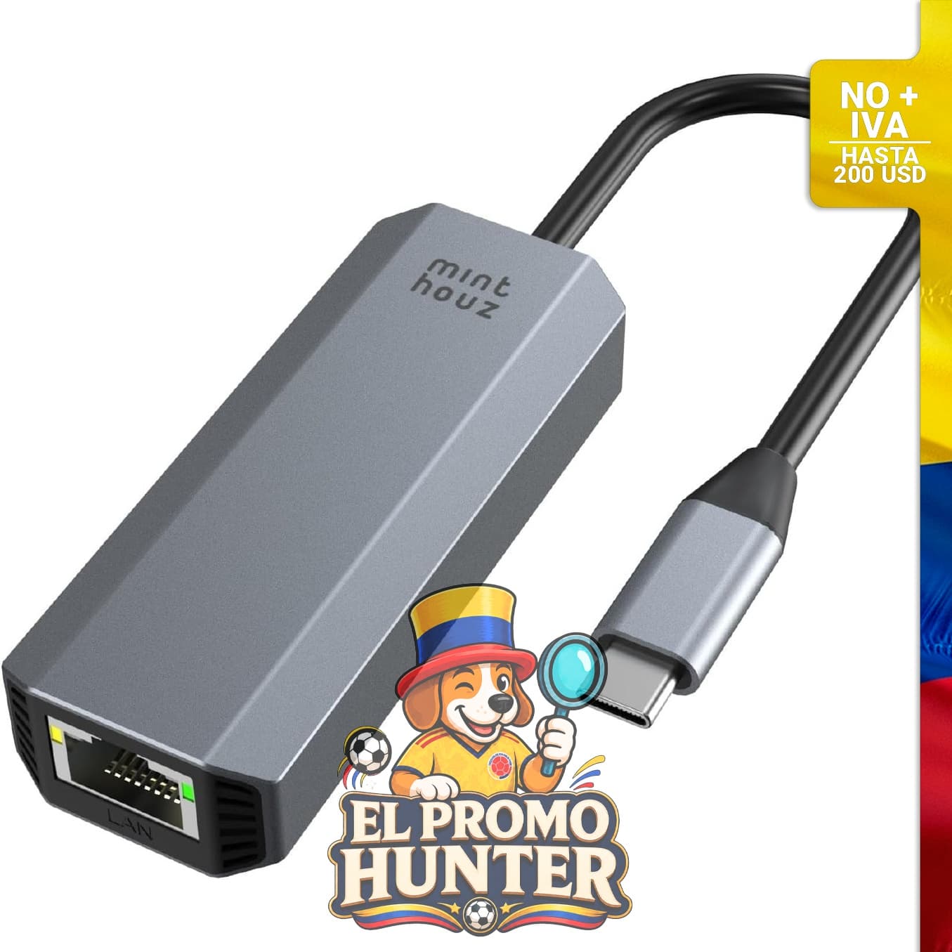 Adaptador USB C a Ethernet de 5 Gbps, RJ45 a USB C, compatible con múltiples sistemas operativos.