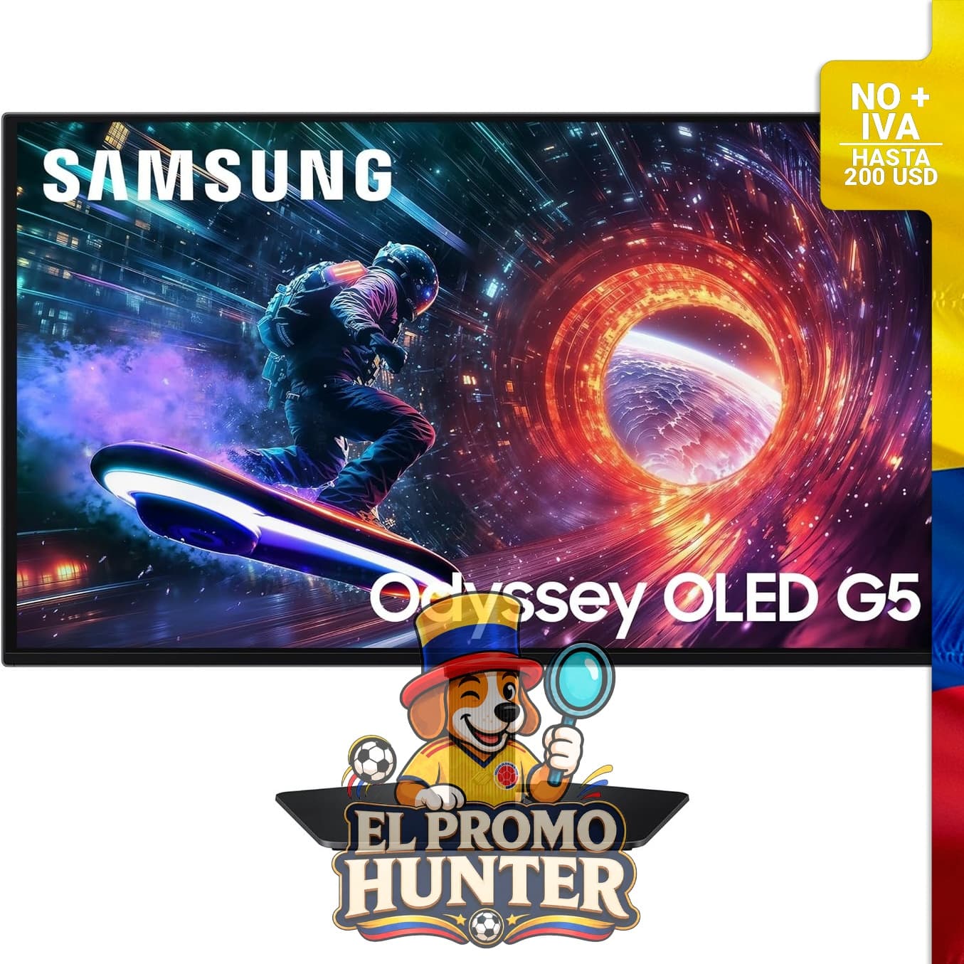Monitor Samsung Odyssey OLED G5 (G50SF) de 27" (69 cm), QHD, 180 Hz, 0.03 ms (GtG), compatible con NVIDIA G-Sync y AMD FreeSync.