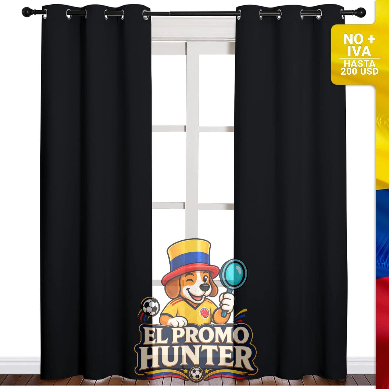 Cortinas blackout de 213 cm, paquete de 2 unidades.