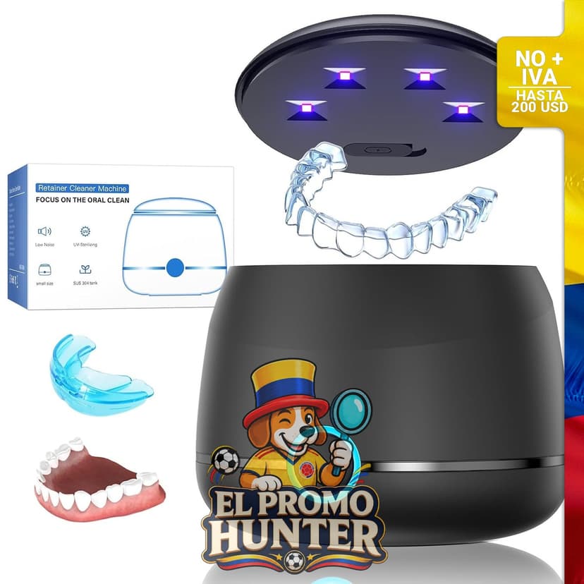 Limpiador ultrasónico con capacidad para eliminar suciedad en objetos pequeños.
