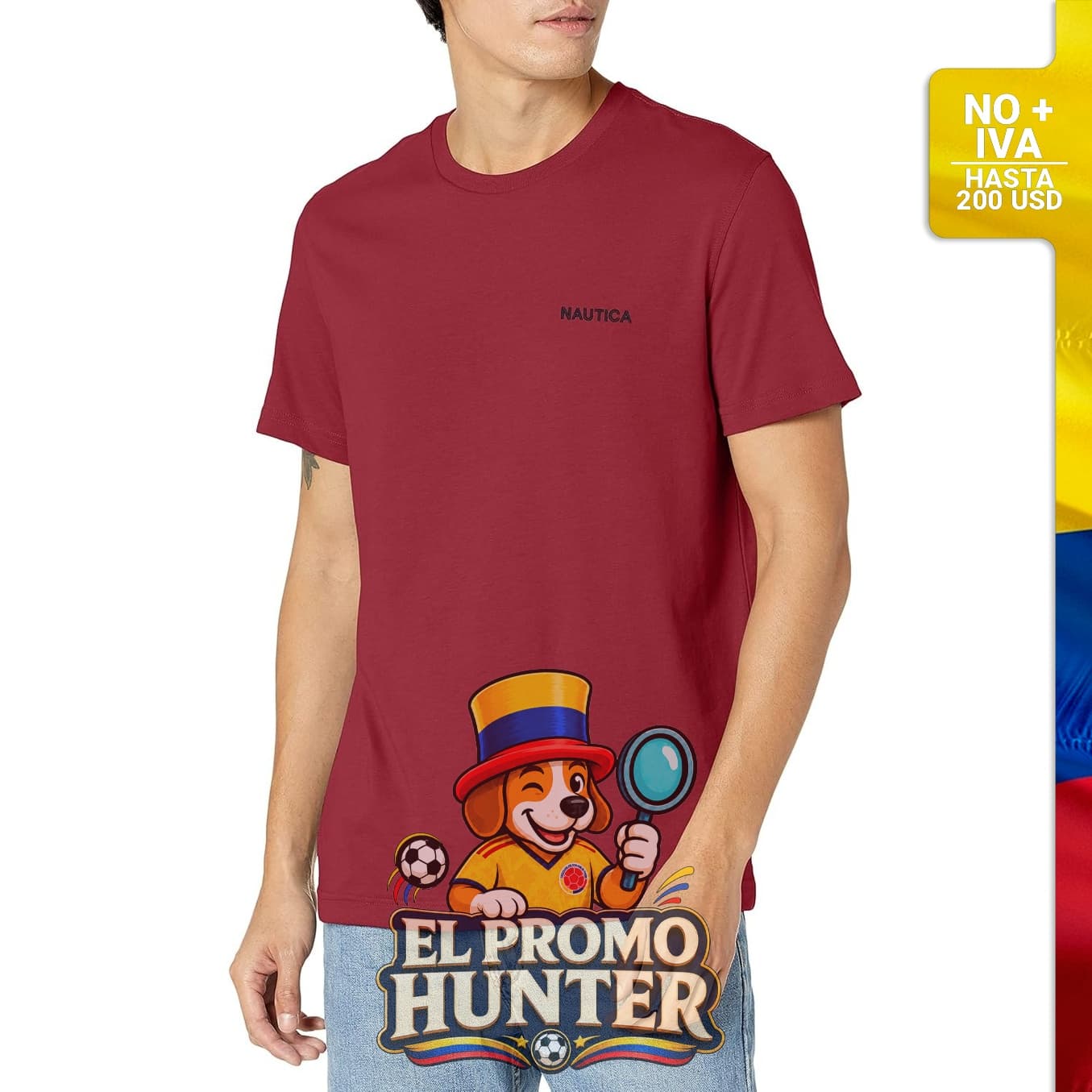 Camiseta Nautica de manga corta, fabricada en algodón.