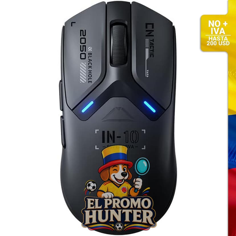 Mouse inalámbrico INPHIC IN10P, ligero y con tres modos de conexión: Bluetooth, 2.4G y USB-C.