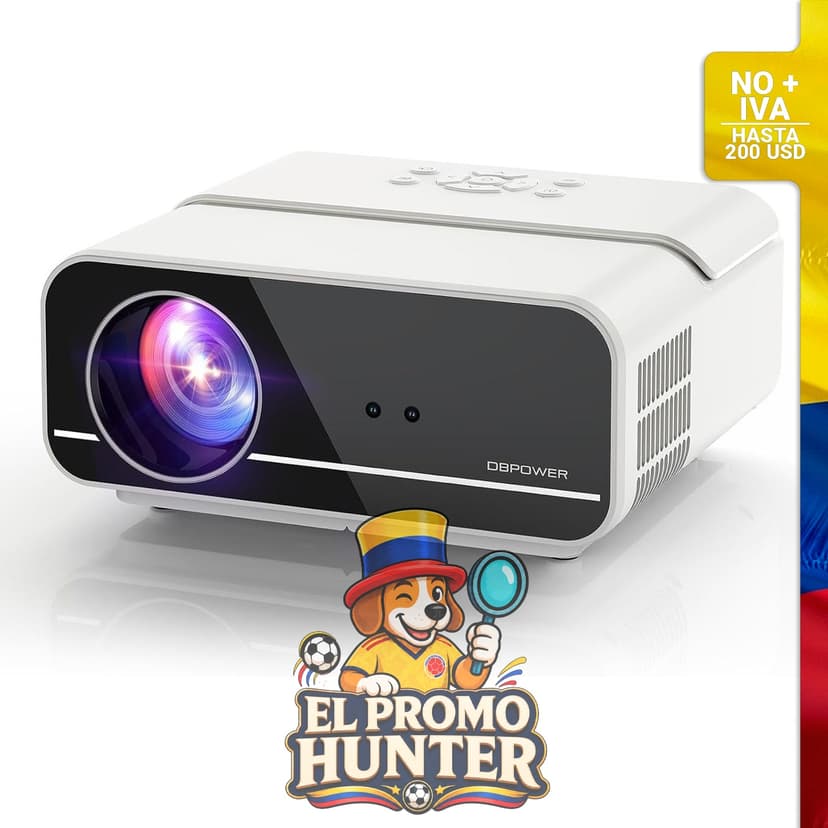 Proyector DBPOWER 4K con enfoque automático, corrección de trapecio, WiFi 5G y Bluetooth, 600 ANSI, FHD nativo 1080P.
