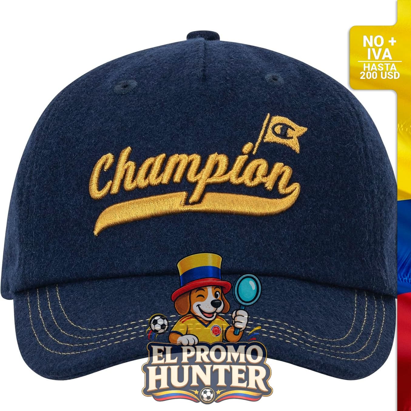 Gorra ajustable Snapback Champion para hombre, diseño clásico.