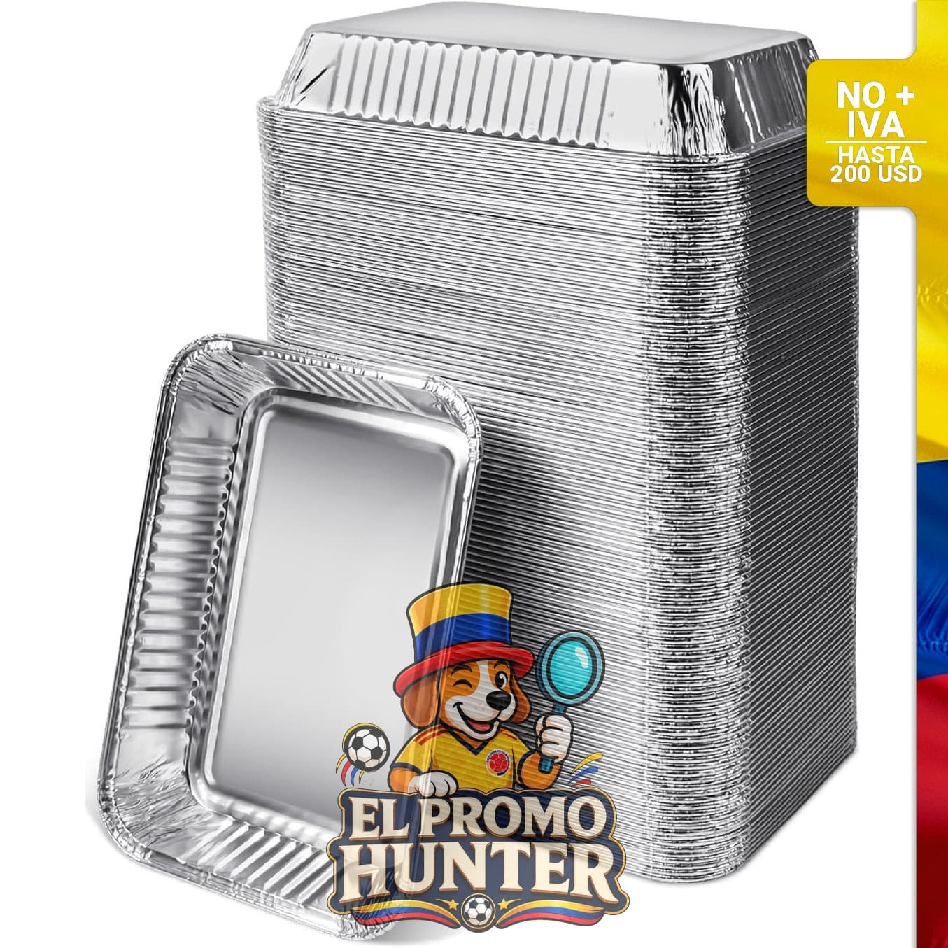 50 bandejas de goteo desechables de papel de aluminio para parrillas Weber, tamaño 22 x 15.5 cm.
